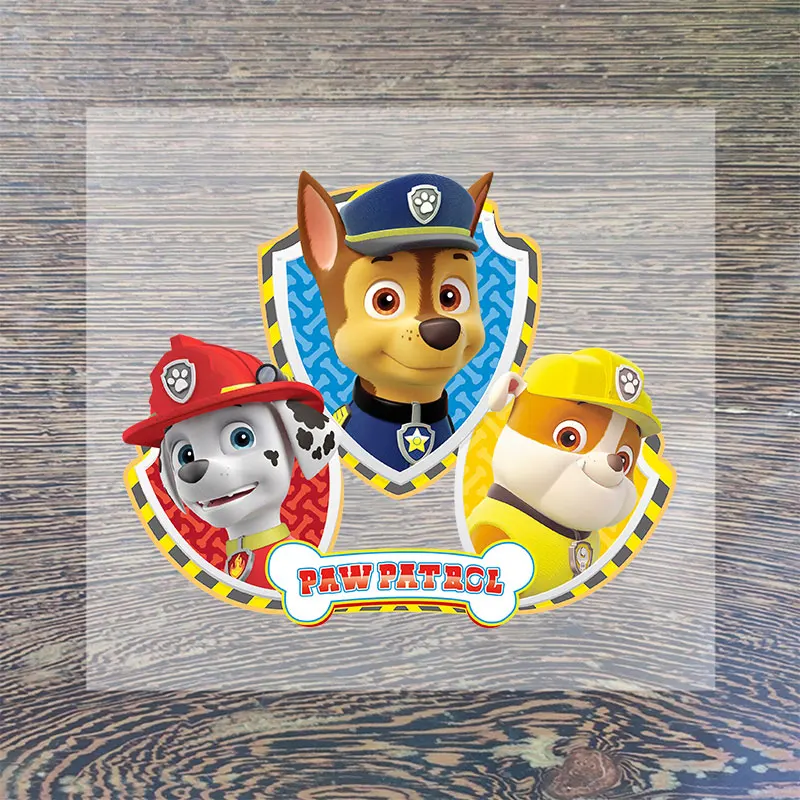 Paw Patrol mode fer sur patchs pour vêtements Anime dessin animé bricolage T-shirt transfert de chaleur Patch vêtements personnalisé vinyle autocollant cadeaux