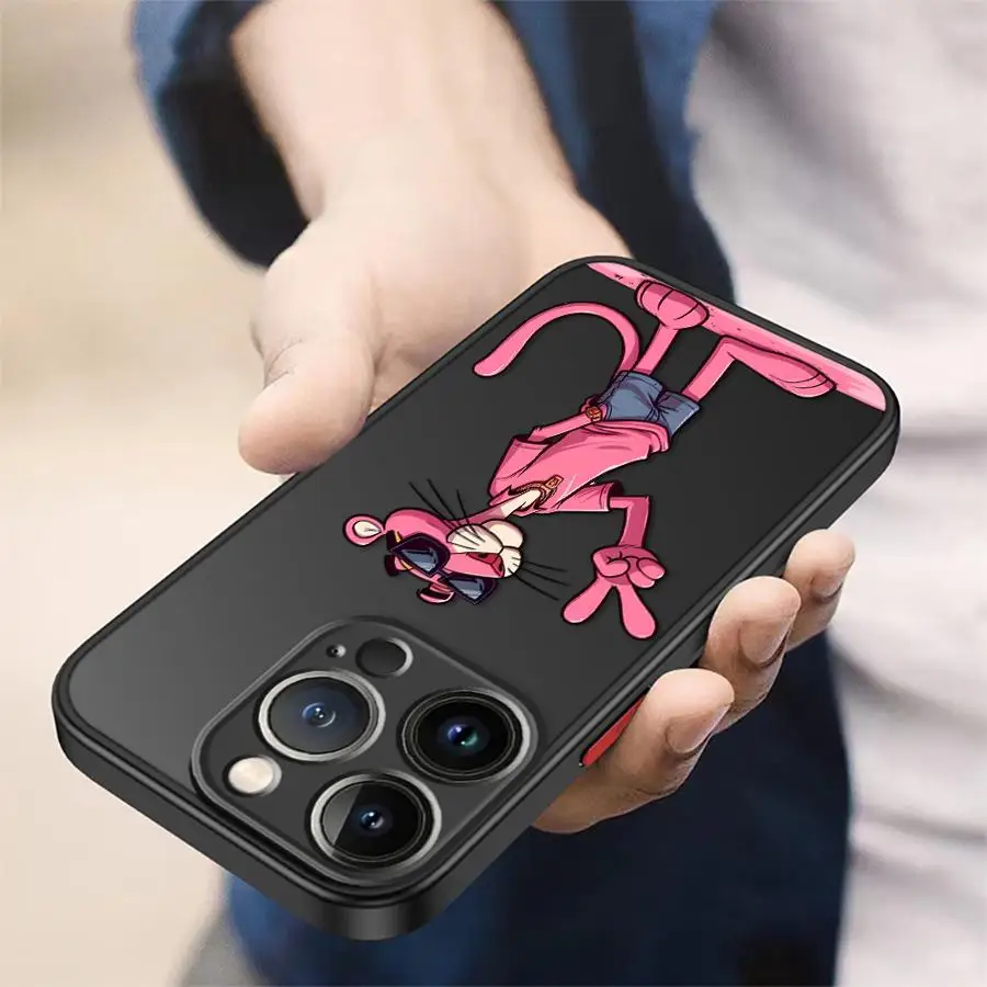 أنيمي الوردي ليوبارد عودة غطاء الهاتف القضية آيفون 16 برو ماكس 16e 15 زائد 12 11 14 17 الهواء 7 8 13 Mini XS