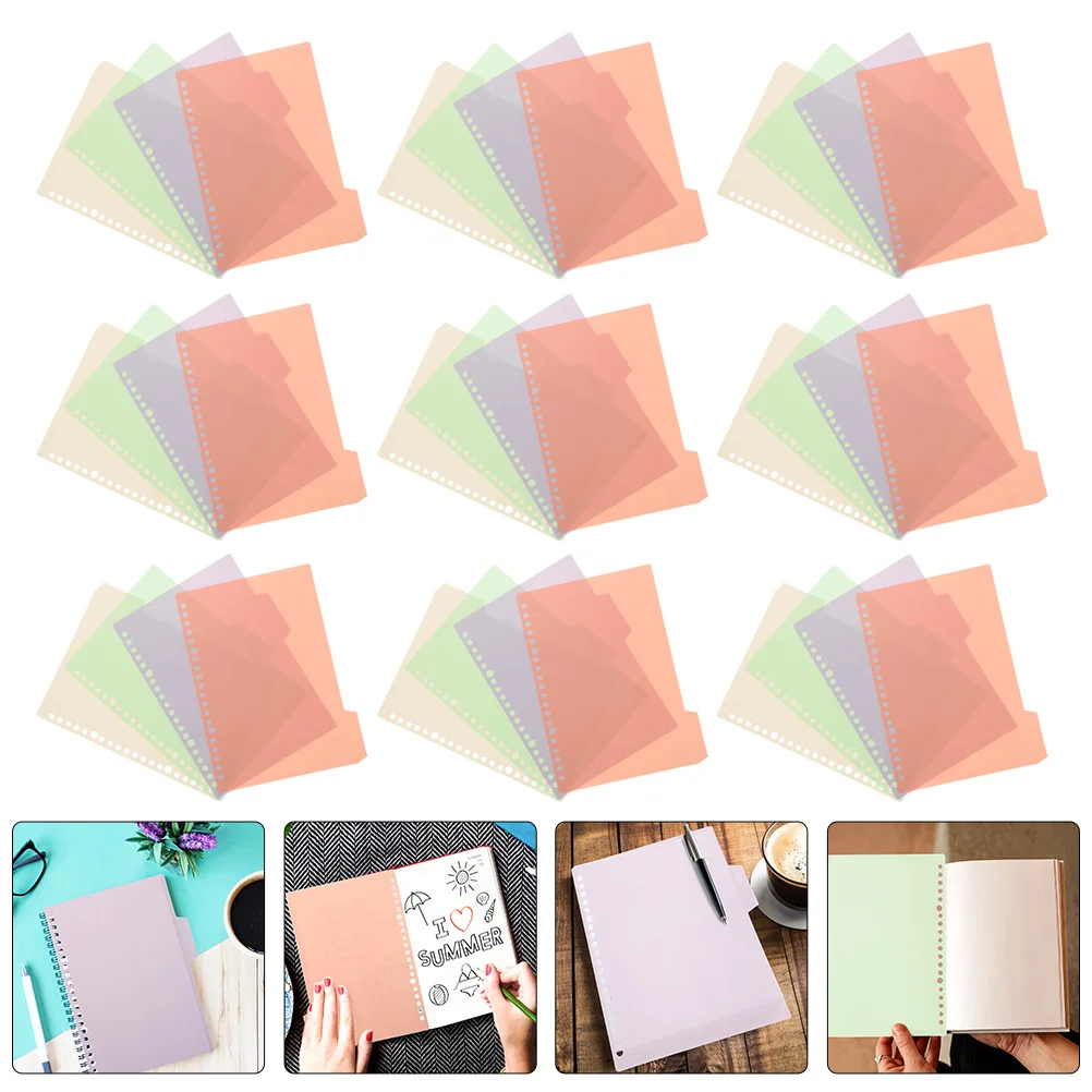 

12Sets Binder Dividers Plastic Writable Tabs for Notebook File Index Classification Page Markers File Dividers