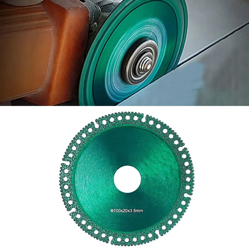 Lama per sega diamantata In lega di alluminio lama per disco da taglio 10cm/3.93 In 1x composito verde multifunzione durevole