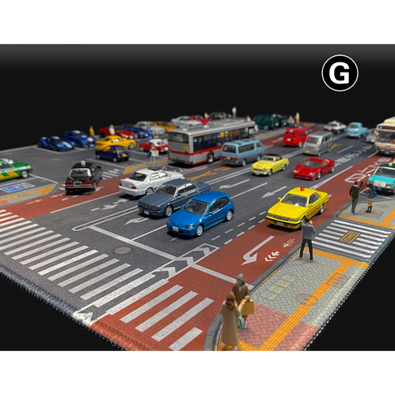 1:64 Scale 80X55cm Car Model Scene Accessory Mat Road Parking Lot Mat For Diecast Vehicle Toy Display Mouse Pad Shows Fans Gift