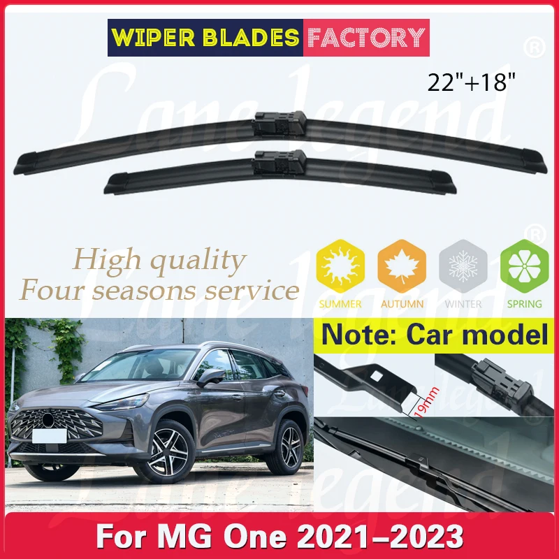 

Car Front Wiper Blade For MG One 2021 2022 2023 Windshield Windshield Rubber Refill Window Rain Brush 22"+18" Auto Accessories