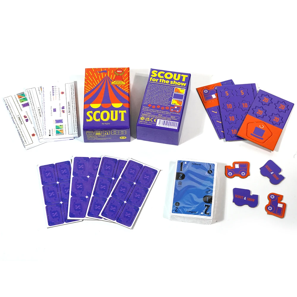 Juego de cartas Scout, juego de mesa de circo Scout, 2-5 personas