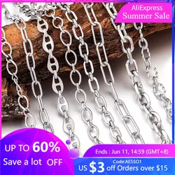 1 Meter No Fade Stainless Steel Cable Oval Chains Thick for DIY Handmade Necklace Bracelet Jewelry Making Accessories Wholesale