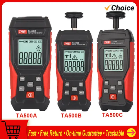 TASI TA500A/B/C 타코미터 접촉 및 비접촉 디지털 타코미터 레이저 사진 타코미터 고정밀 최대 100000   RPM 타코미터