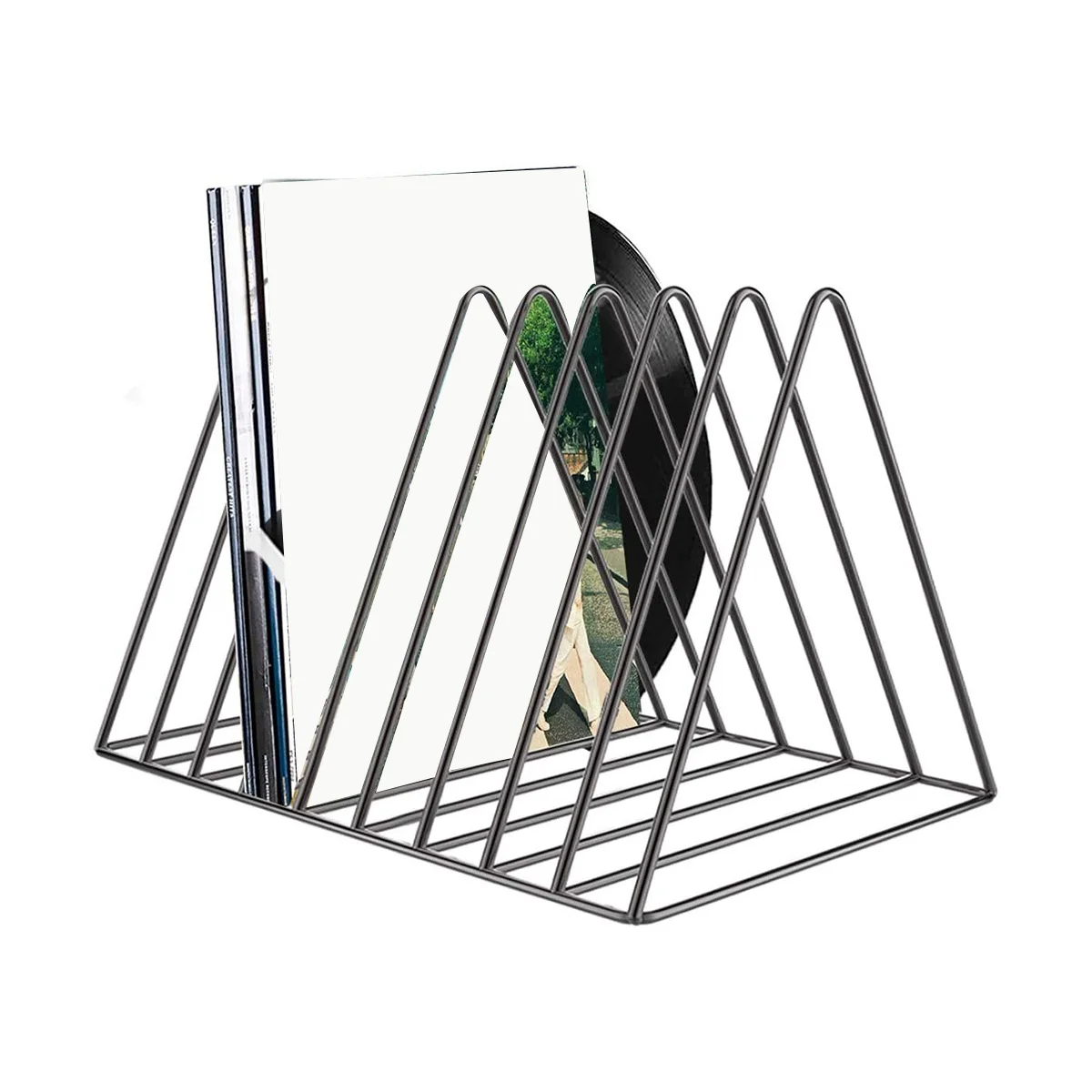 Vinyl Record CD Magazine Storage Rack Album Display Rack Multifunctional Vertical European Art Collection