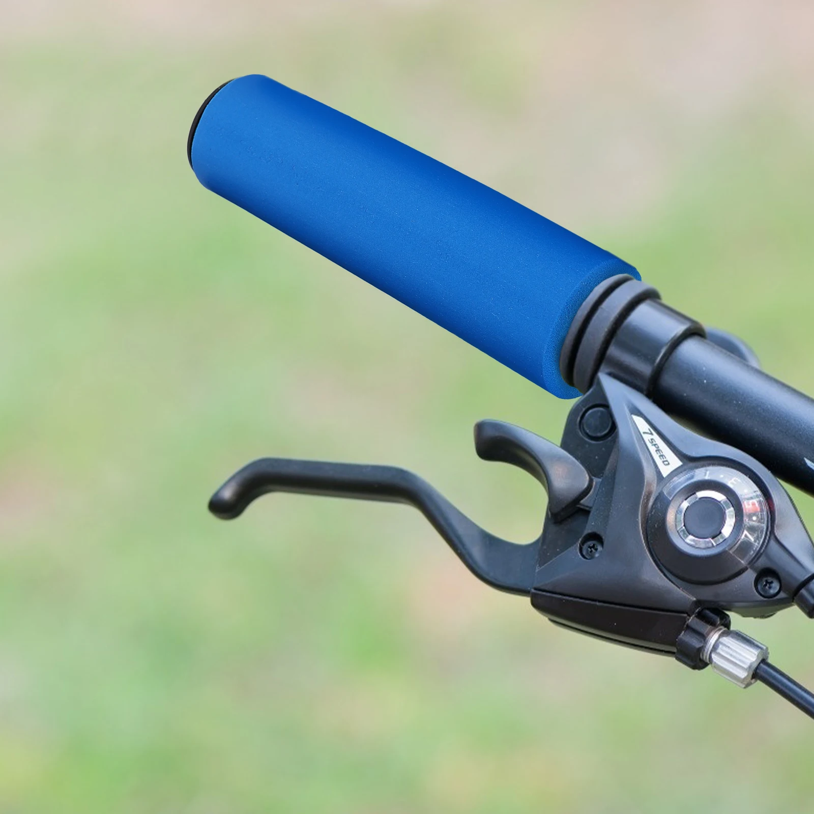 

Sponge Bike Handlebar Grips Mountain Anti Skid Absorption Black Comfort Handle Cover Cycling Soft
