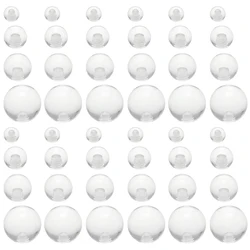 50Pcs Clear Acrylic Piercing Ball Parts of Navel Eyebrow Labret Tongue Nipple Body Jewelry Replacement Screw Thread Beads