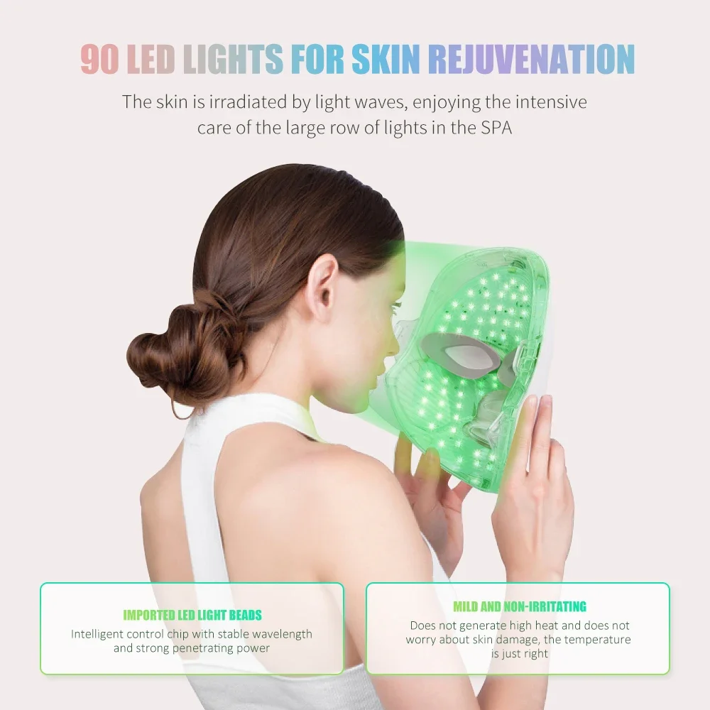 7 Colors Wireless Led Face Mask Therapy Photon USB Recharge Facial Mask For Anti Aging Skin Rejuvenation Skin Care Beauty Device