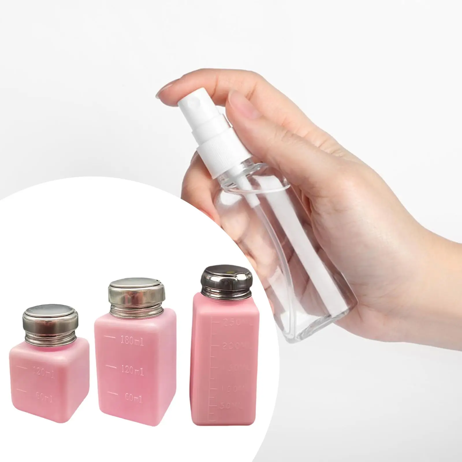 Pompa erogatrice di alcol per struccante dal design portatile