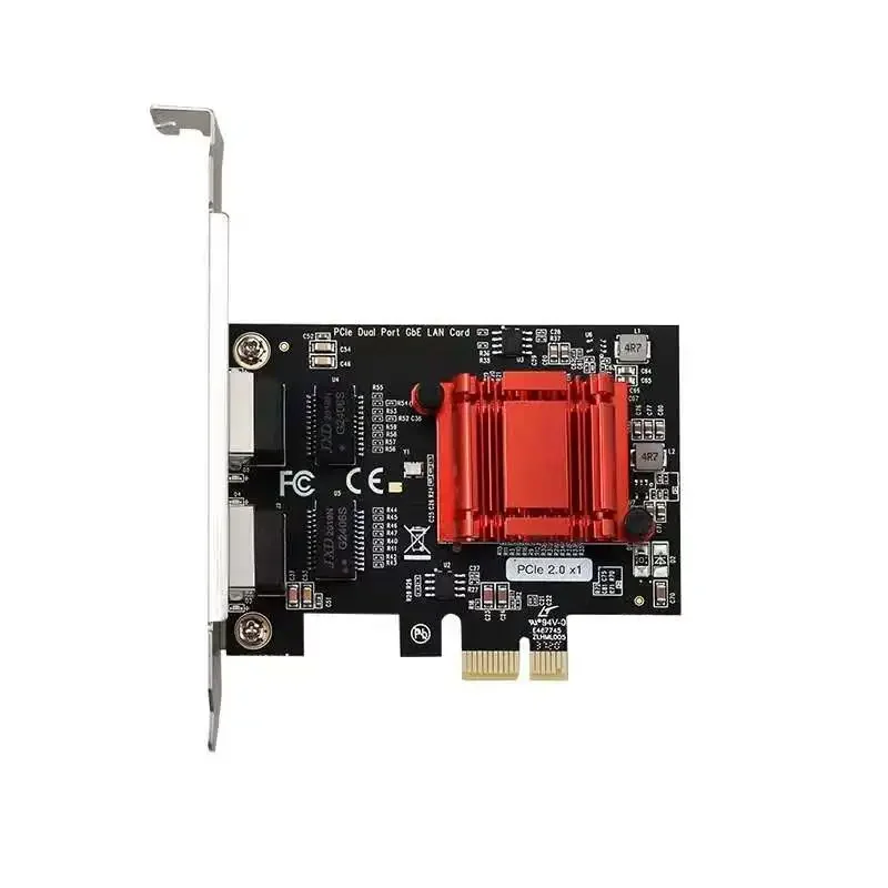 PCIe2.0 X1 Intel Chip intel82576 RJ45 Dual-Port Gigabit Server Network Card Desktop Software Routing Server Adapter Router 2Port