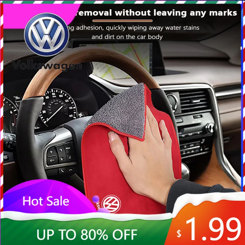 

For VW Volkswagen Jetta MK5 Golf Car Interior Drying Towel Coral Velvet Super Absorbent Cleaning Cloth For Volkswagen VW RLine G
