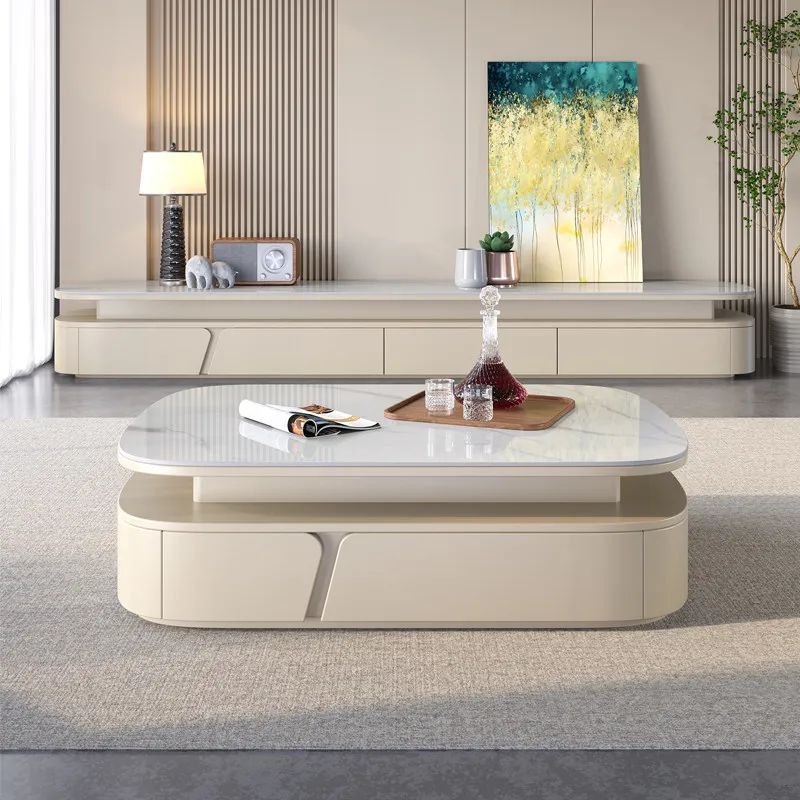 Light Luxury Coffee Tables Decoration Business Salon Living Room Coffee Tables Modern Nordic Corner Muebles Para Hogar Furniture