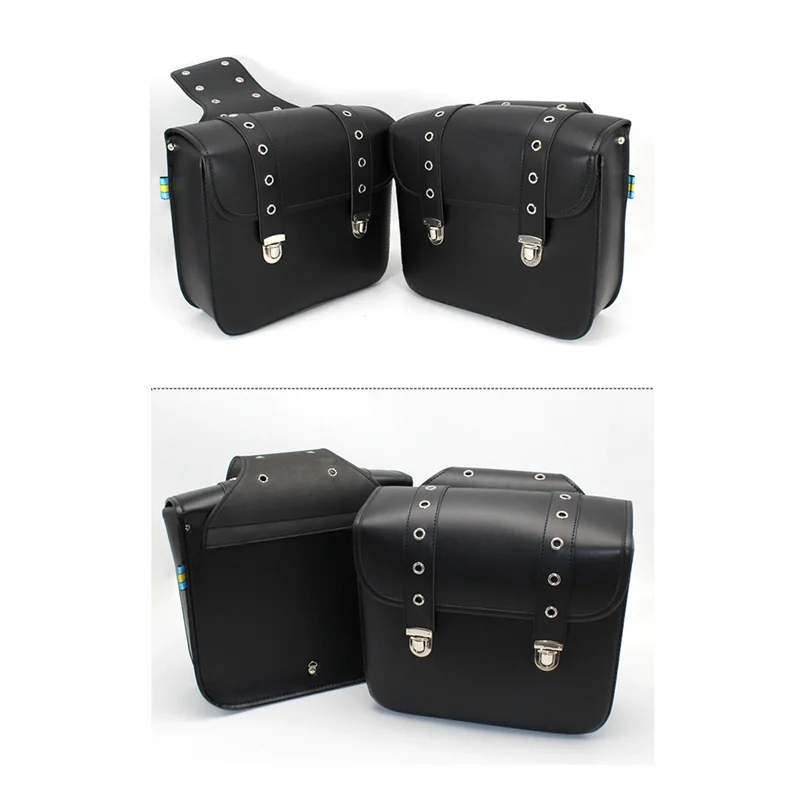 

A03Q-1 пара мотоциклетных седельных сумок в стиле ретро, боковые сумки из искусственной кожи, сумки для хранения, хвостовые сумки для универсальных деталей для хранения инструментов
