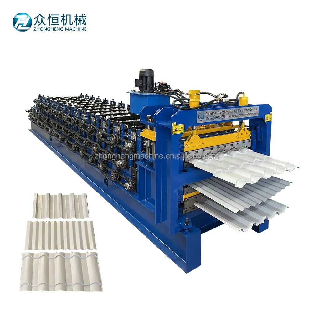 High Speed Multi Profile PLCntrolled Portable Industrial Steel Triple Layer Tile Making Roll Forming Gear Bearing Motor Roof