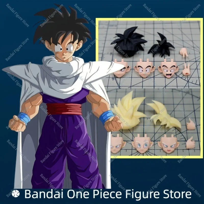 

In Stock Hm&Air Ko Shf Dragon Ball Z Ssj Son Gohan Ha001-004 Dlc Heads Accessories Anime Figures Head Carving Model Toys