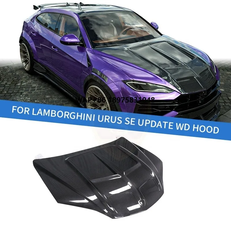 Dry Carbon Fiber WD Style Engine Hood Cover for 2025-2026 Urus SE