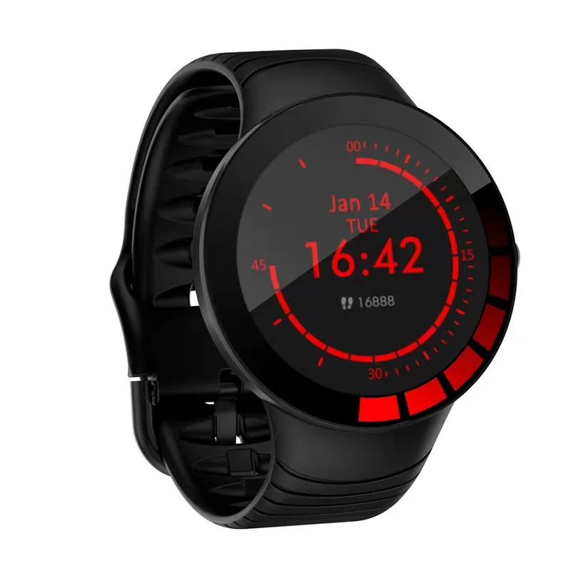 Full Touch Smart Watch Men Black Sport bracciale cardiofrequenzimetro monitoraggio del sonno IP68 Smartwatch impermeabile per IOS Android