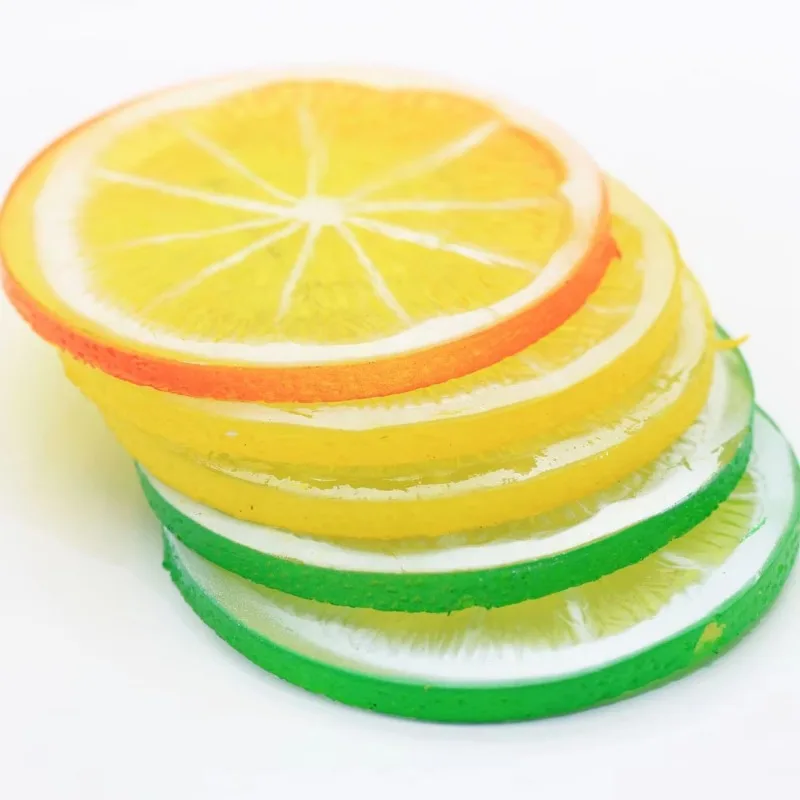 

Simulated PVC Lemon Fruit Slices Plastic Kindergarten Fruit Garden Ornaments Children's Educational Toys