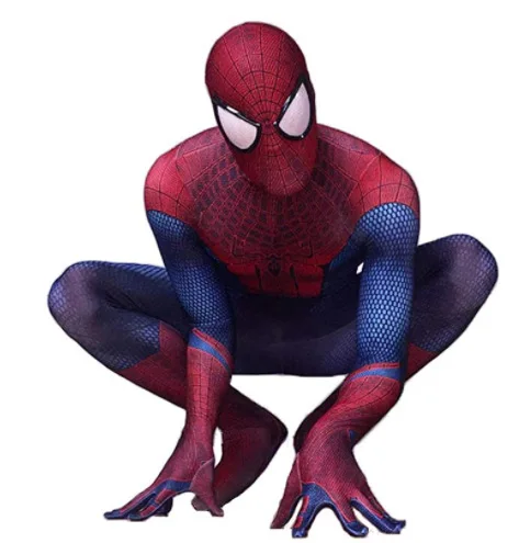 Adult Men Fashion 3D Monster Spider Web Cosplay Costume Full Body Jumpsuit with Hood Halloween Carnival Party Fancy Dress Outfit