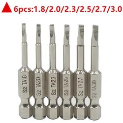 5Pcs/lot S2 Steel Magnetic Triangle Head Screwdriver Bits 50mm 1/4 Hex Shank Nozzle Pneumatic Screwdriver Electric Head