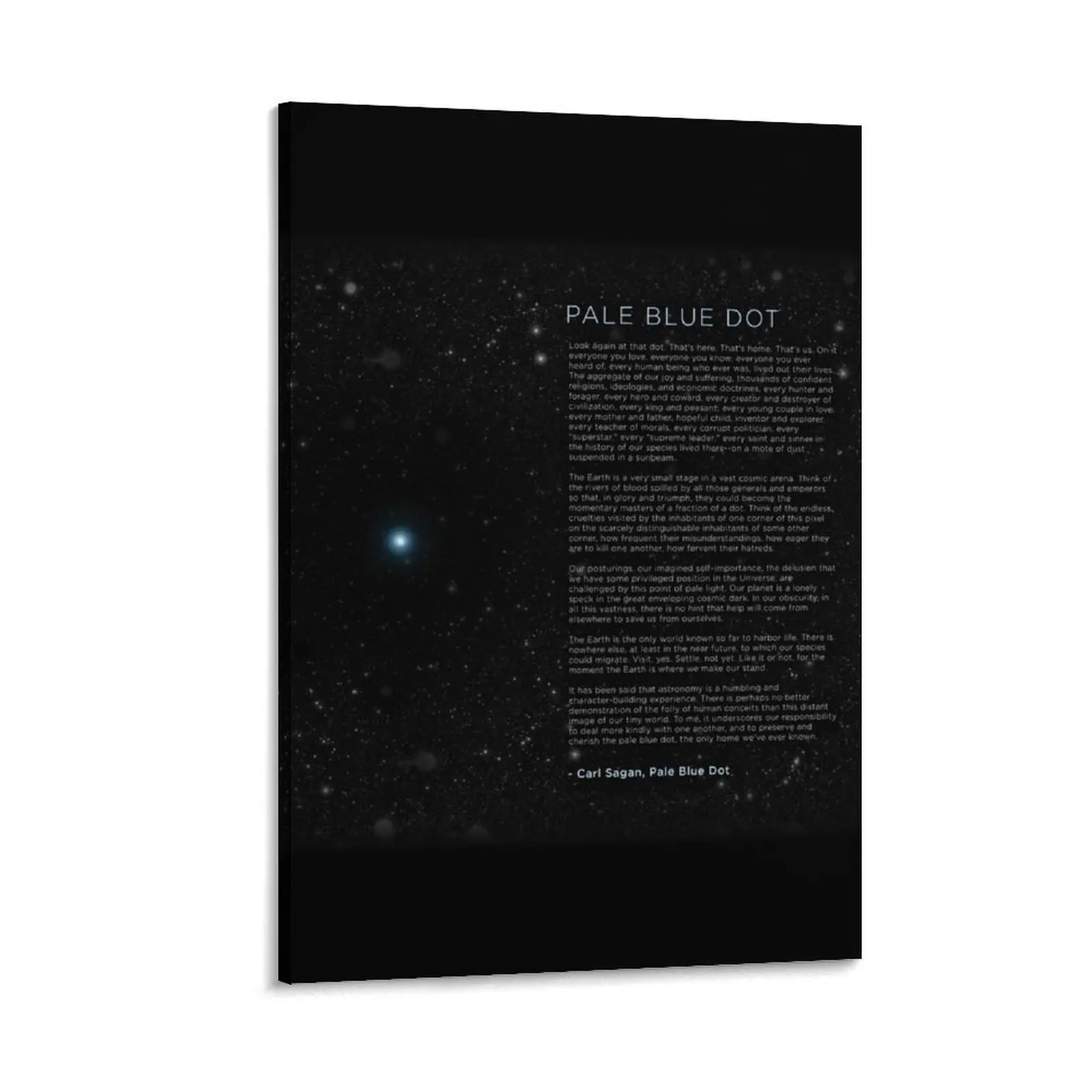 

Carl Sagan's - Pale Blue Dot Speech Canvas Painting decoration for the room poster Decoration decor