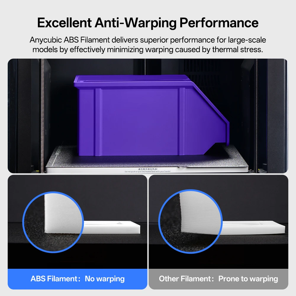ANYCUBIC Filament ABS Drukowanie 3D PLA Odporność na uderzenia Odporność na temperaturę Filament do drukarki 3D dla Kobra 3 Max S1C — zdjęcie produktu 4