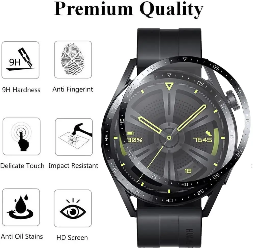 Zacht Glas Voor Huawei Horloge Gt 3 2 GT3 GT2 Pro 46Mm 42Mm Runner Screen Protector Beschermende Film smart Horloge Accessoires Bandjes