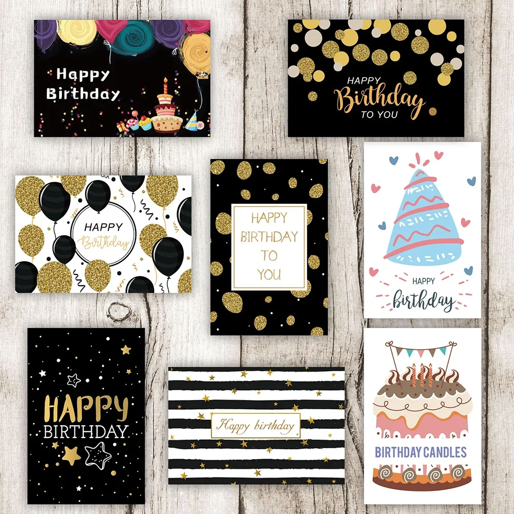 24Pcs Greeting Cards Premium Birthday Cards With White Envelopes Bulk Mixed Party Card Pack 10*15cm For Family Friend Colleague