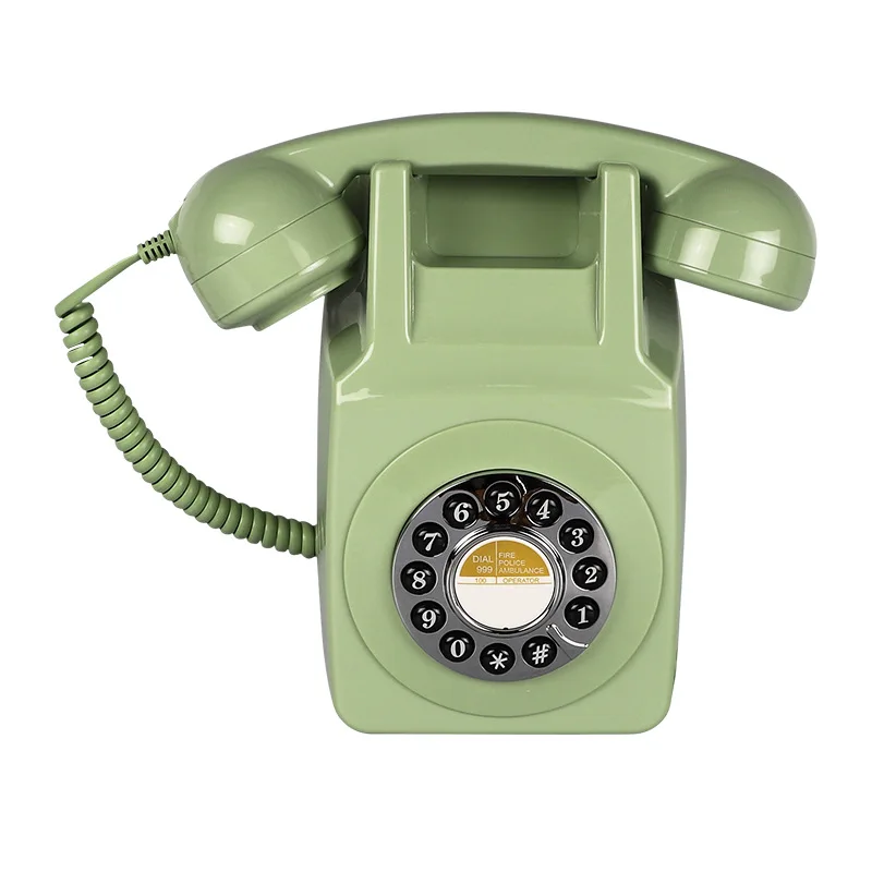 Wall Mounted Antique Telephone European Multiplex Wall Mounted Landline Hotel Bedside Table Rotary Dial Fixed Telephone