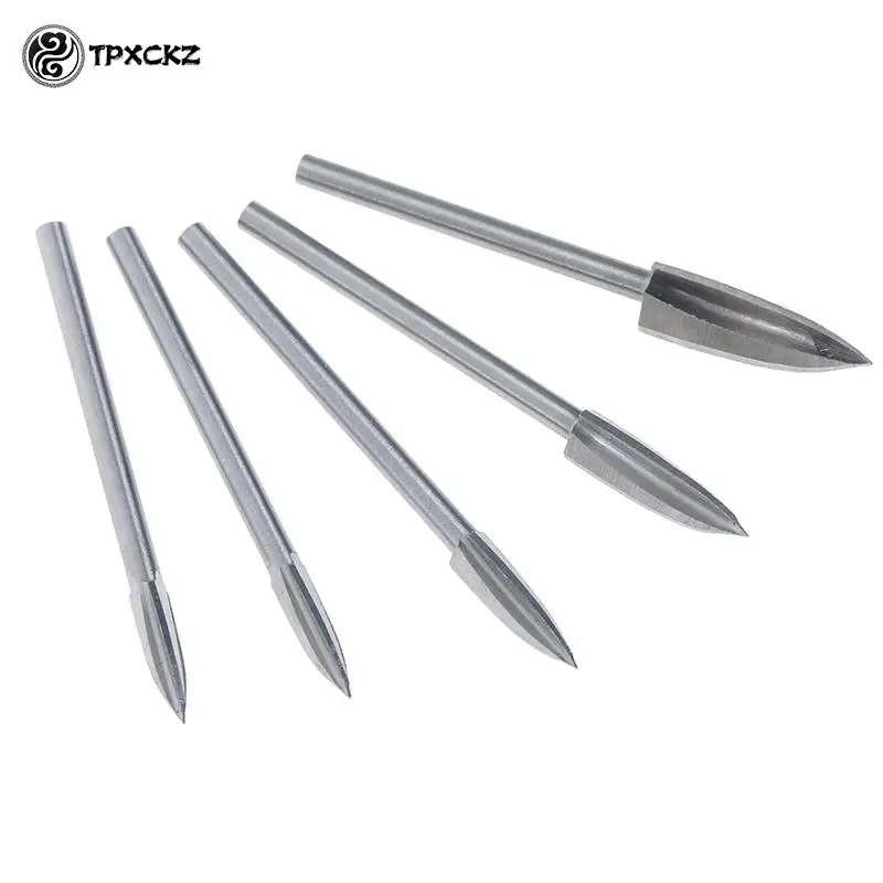 3mm Shank 3-8mm Milling Cutters White Steel Sharp Edges Woodworking Tools Three Blades Wood Carving Knives