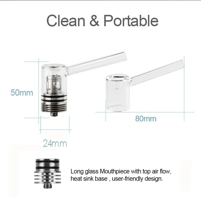 Atomiseur de cire Motar à filetage Vape 510, avec bobine de Quartz, clou pour boîte 510 Mod, plate-forme électrique, Kit de vaporisateur d'huile concentré