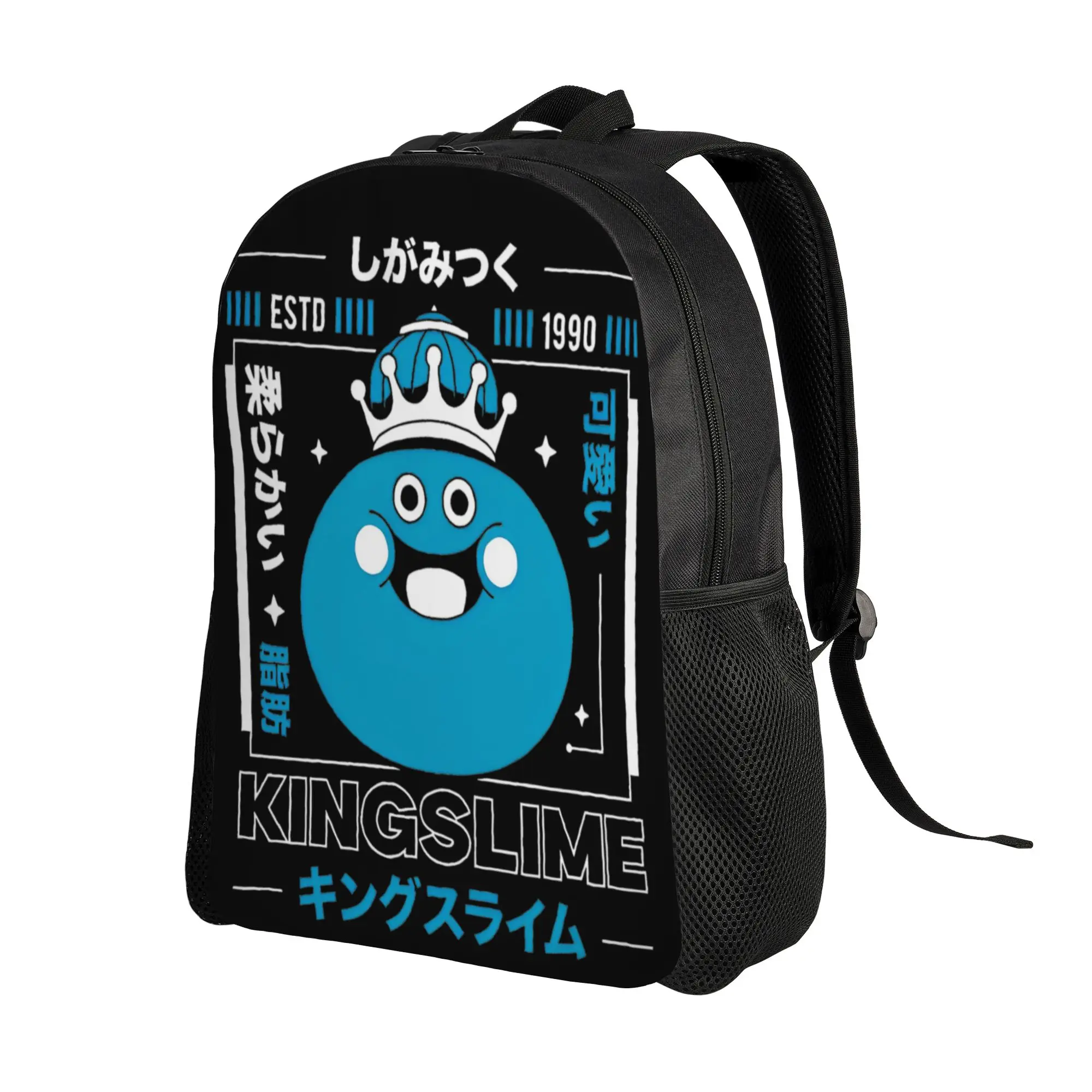 King Slime Dragon Quest Backpack  Cycling Backpacks Student Custom Pattern High School Bags Style Rucksack