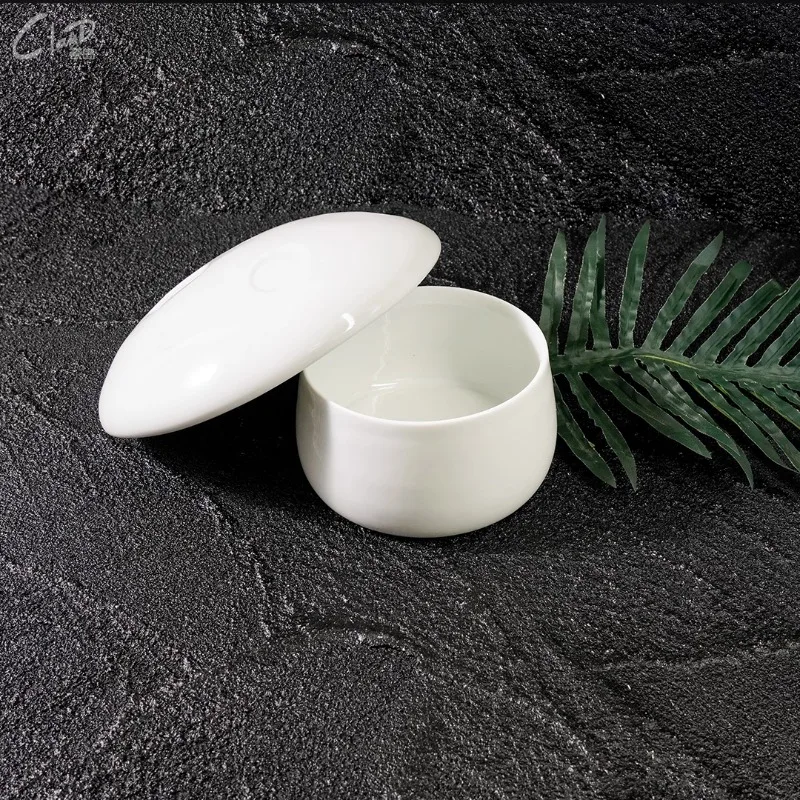 

White Ceramic Tableware Mushroom Bowl with Cover Dessert Bowls Soup Bowl Dining Plate Dim Sum Cup Snack Bowls Fruit Plate Dish