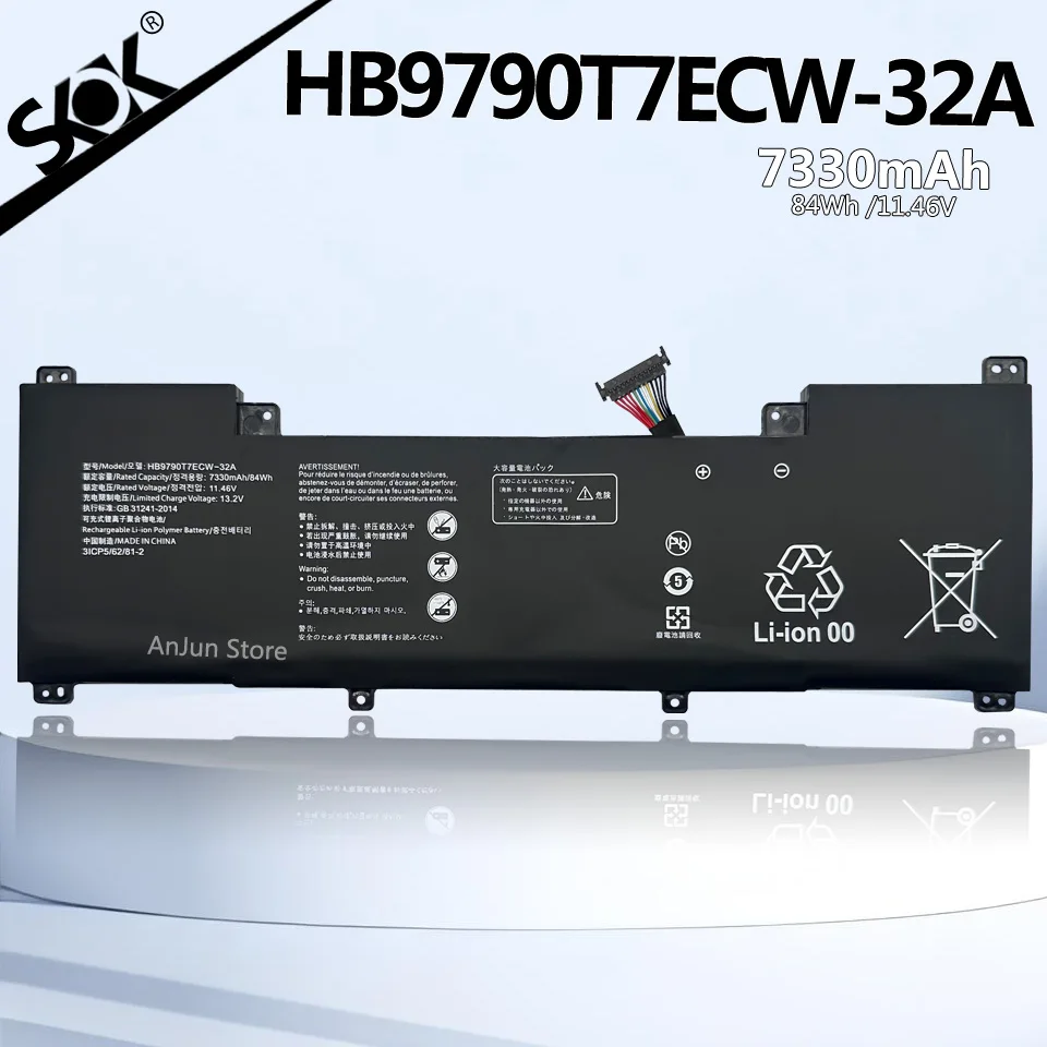 

New HB9790T7ECW-32A Laptop battery For Huawei MateBook 16 CREM-WFD9 CREM-WFG9 CREM-WXX9 CREMW-WFD9 11.46V 84Wh 7330mAh