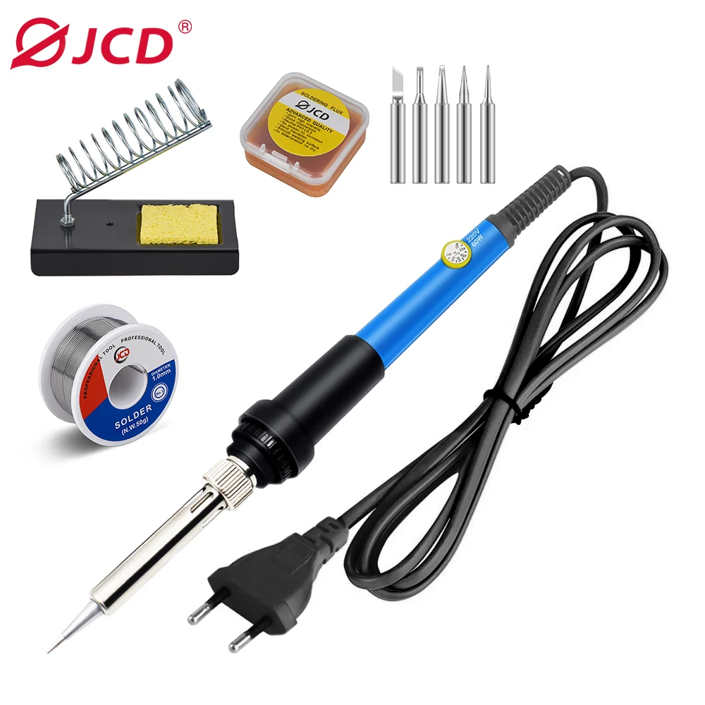 

JCD 908A Soldering Iron Adjustable Temperature 60W 110V/220V Solder Iron Rework Station Handle Heat Pencil Welding Repair Tools