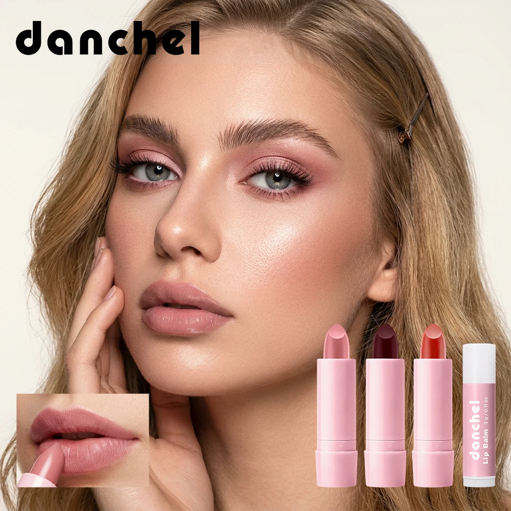 Lip Balm Lipstick Set Long Lasting Moisturizing Lightweight Formula Vibrant Color Soft Smooth Fresh Vivid Effect Lip Makeup Kit