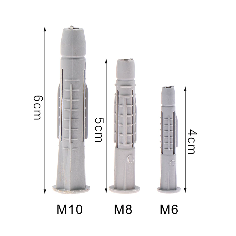 20Pcs M6/M8/M10 Knotted Expansion Tubes Eco-Friendly Nylon/Plastic Expansion Plugs Multi-Specification