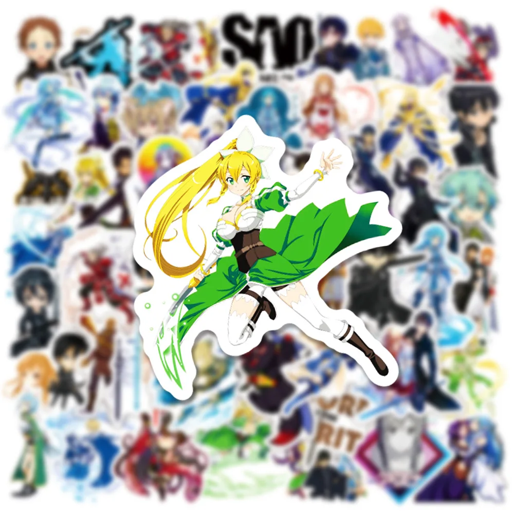 

10/50PCS ACGN Stickers Sword Art Online Stickers Cartoon DIY Decals Kirigaya Kazuto Graffiti Funny Anime Decoration Kids Toys