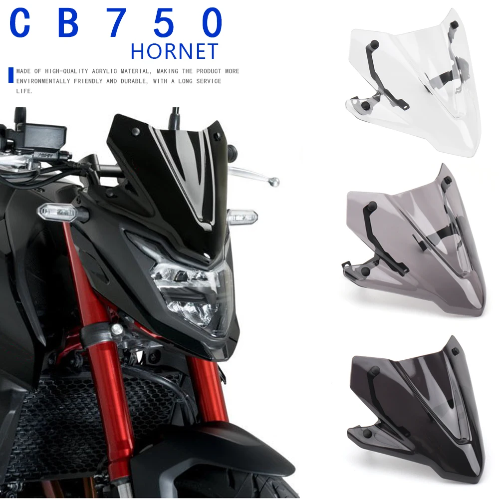 

For Honda CB750 Hornet CB 750 HORNET 2023 New Motorcycle Accessories Windshield Extension Heighten Windscreen Deflector