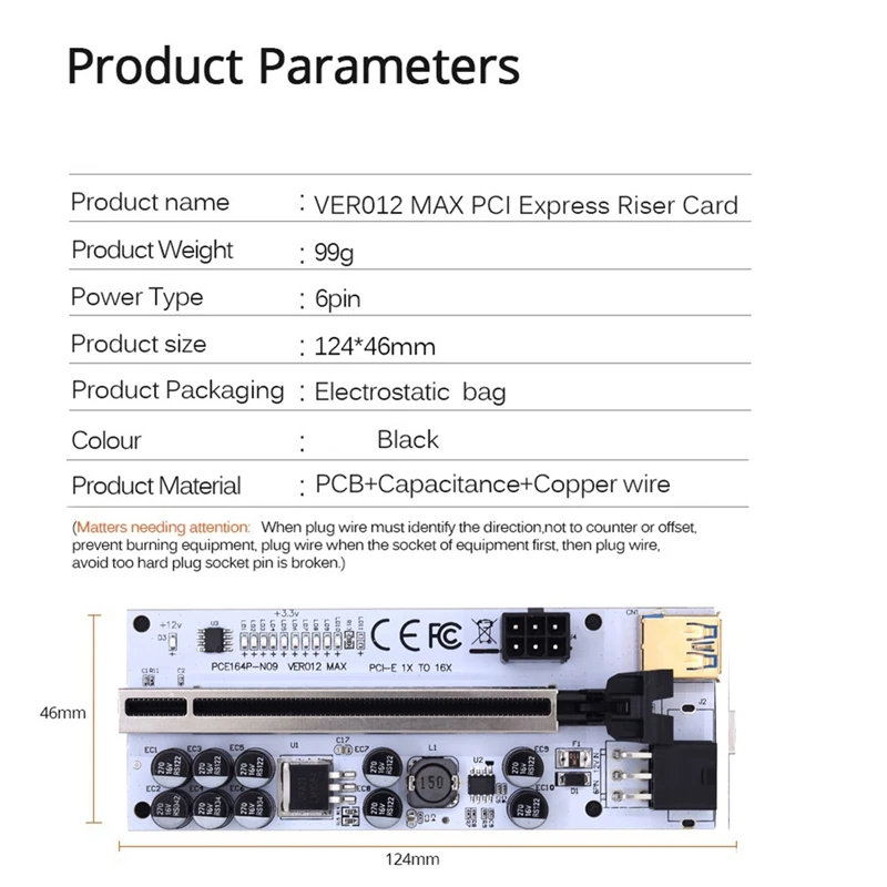 VER012 Riser USB 3.0 PCI Express VER012MAX Riser Cable Riser For Video Card X16 Extender PCI-E Riser Card For Mining