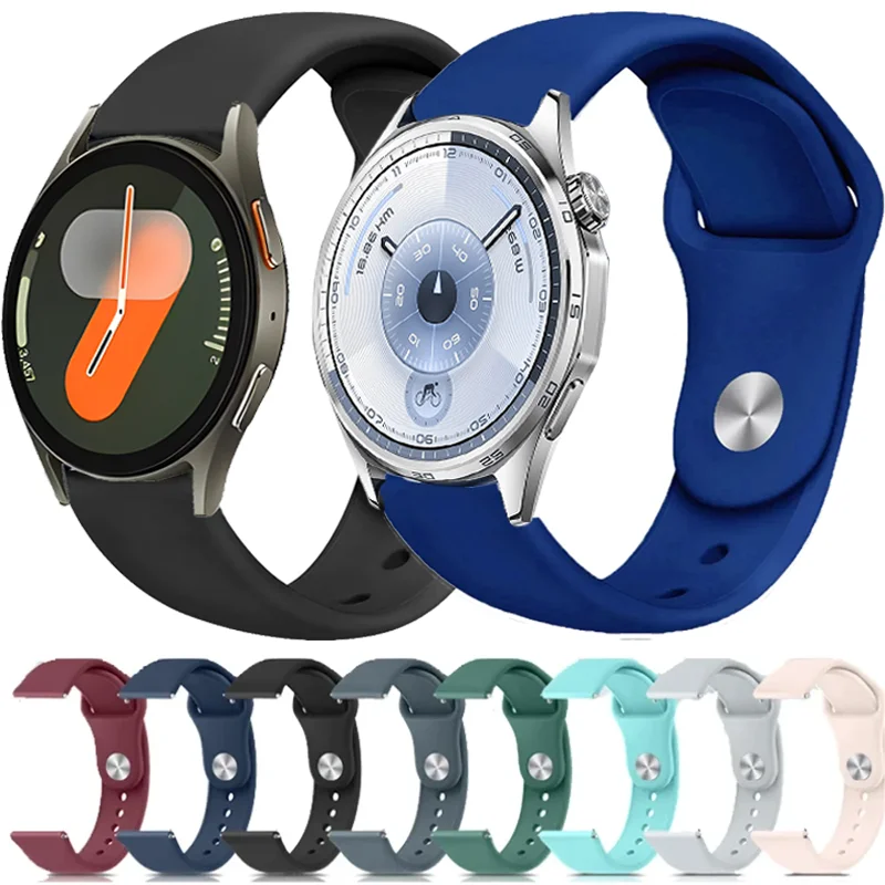 20mm 22mm Silikonarmband für Samsung Galaxy Watch 7 6 5 4 Classic 5 Pro für Huawei Watch 5/GT6/5 46MM Armband Amazfit GTR Band