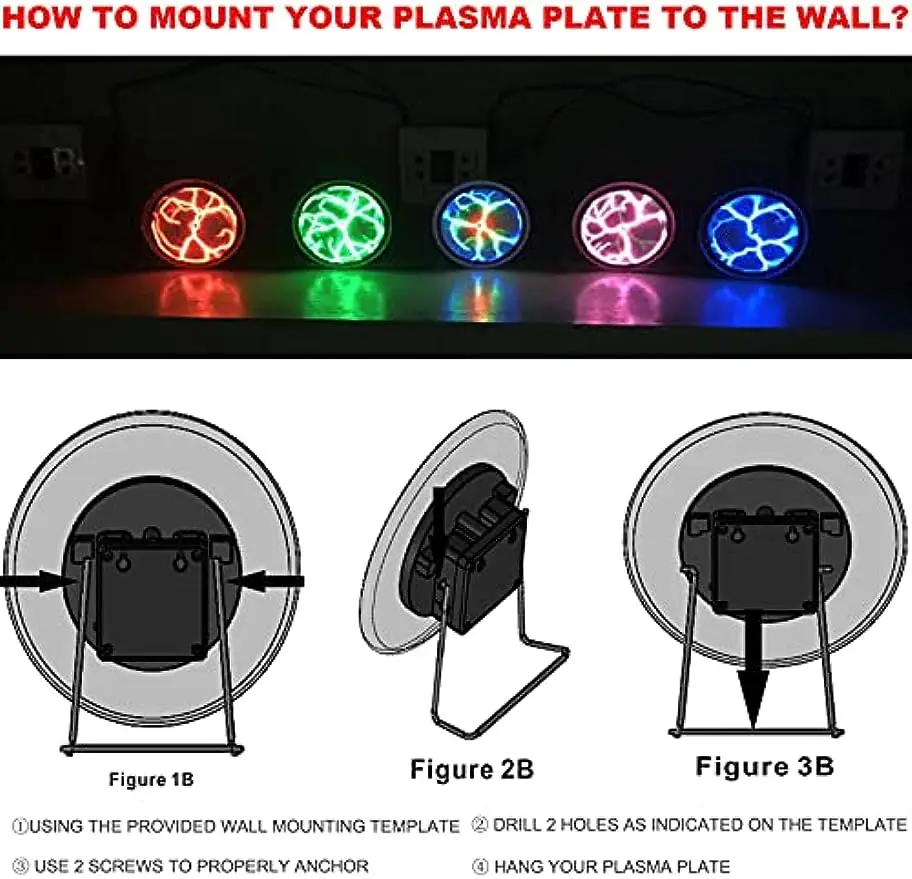 Disco al Plasma da 6 pollici con risposta al suono e al tocco-pannello di illuminazione a induzione per regali scientifici di decorazioni per feste