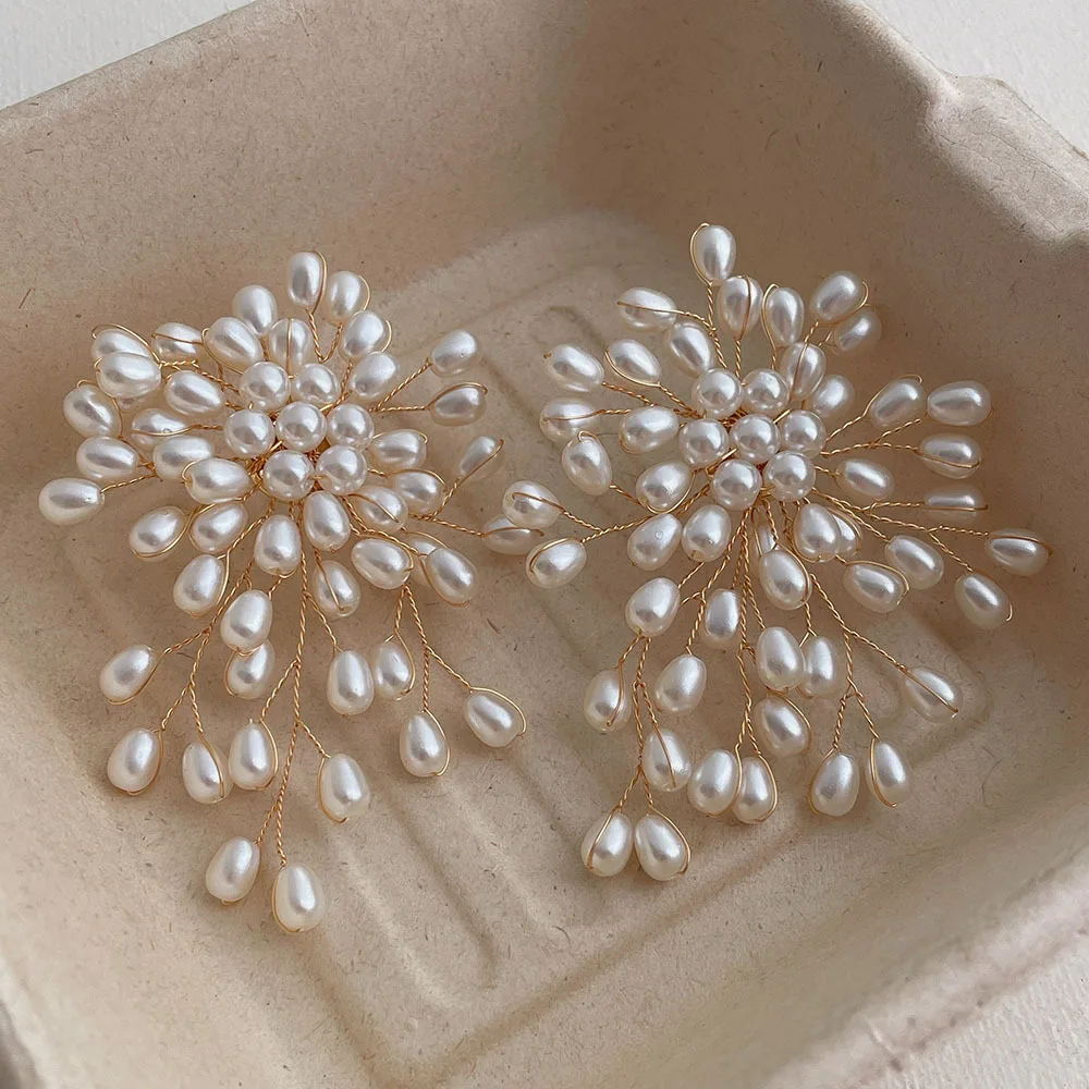 Kshmir Natural Stone Beaded Earrings Freshwater Pearl Earrings Fashion Simple Women Jewelry Gift 2024