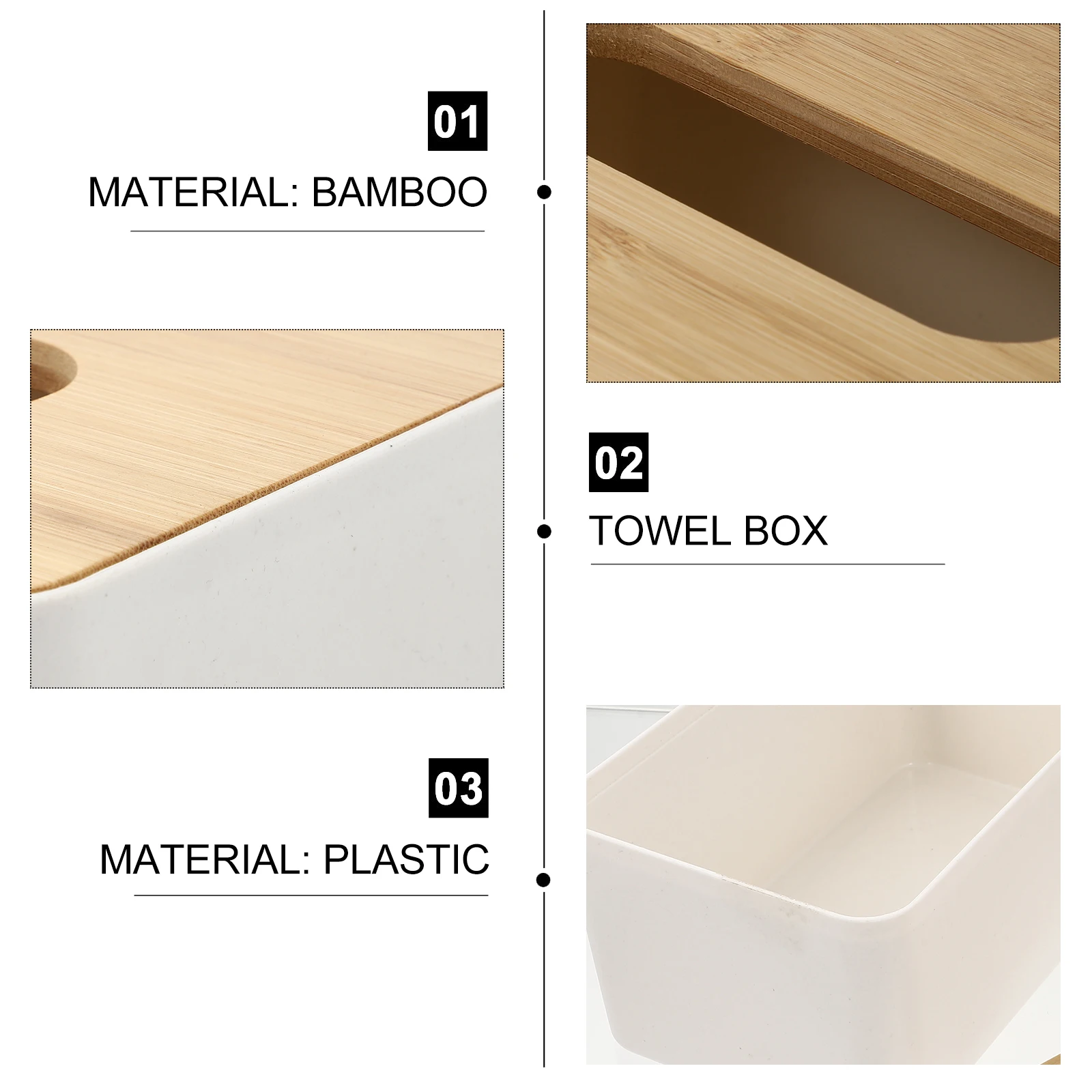 

Multi purpose Tissue Box Paper Towel Container Dispenser Home Bedroom Bathroom Car Plastic Storage Solution Premium Material