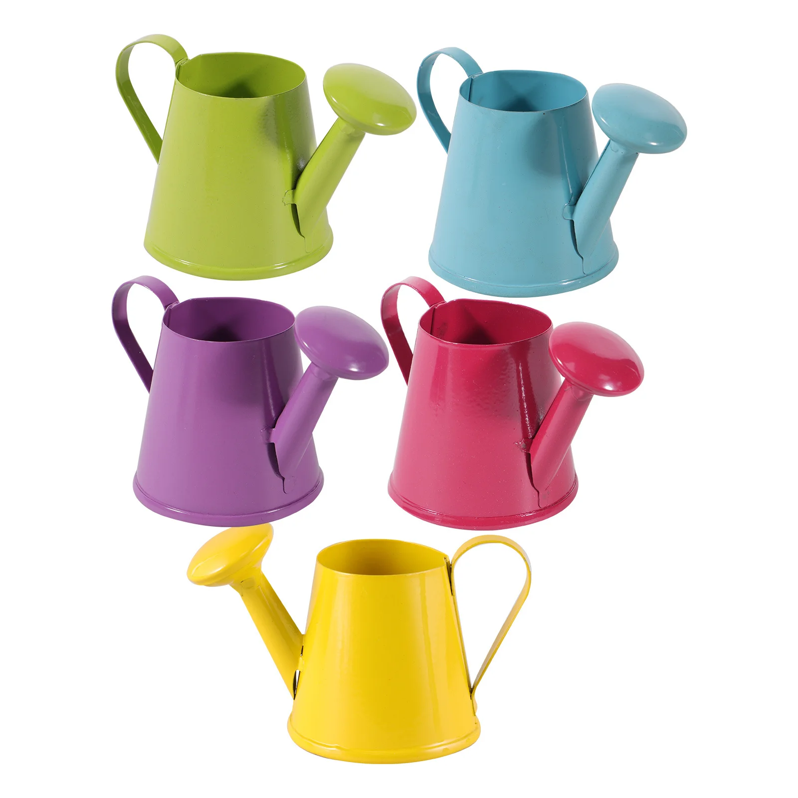 

5pcs Mini Watering Can Iron Metal Small Garden Watering Pot For Indoor Plants Kids Bath Outdoor Plant Kettle Decorative Bucket