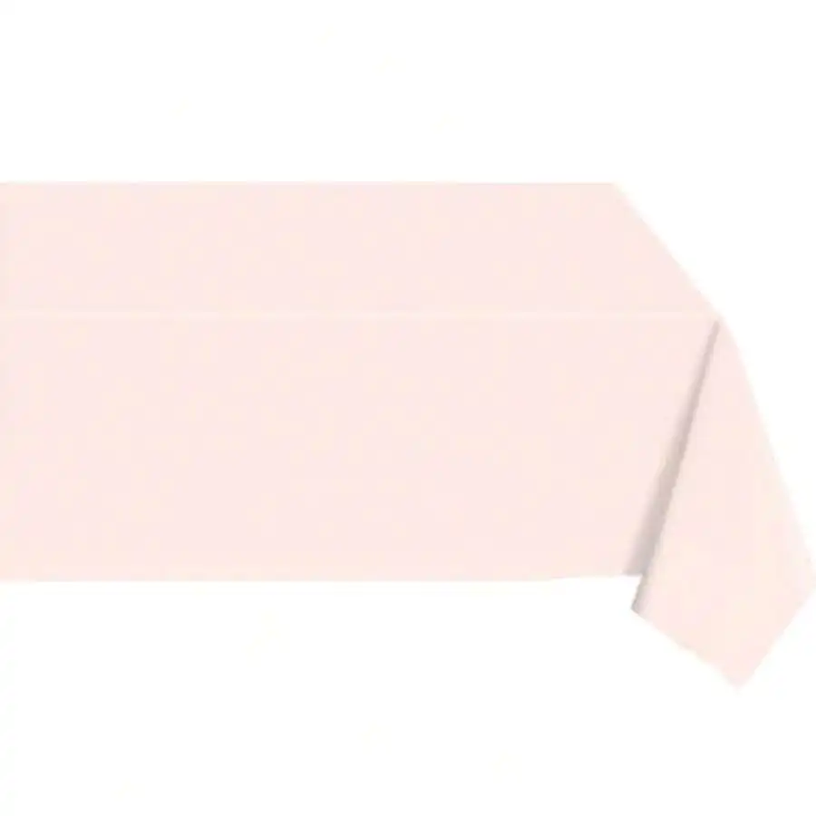 

1 Pack Disposable Pastel Pink Rectangular Plastic Tablecloth 54x72in