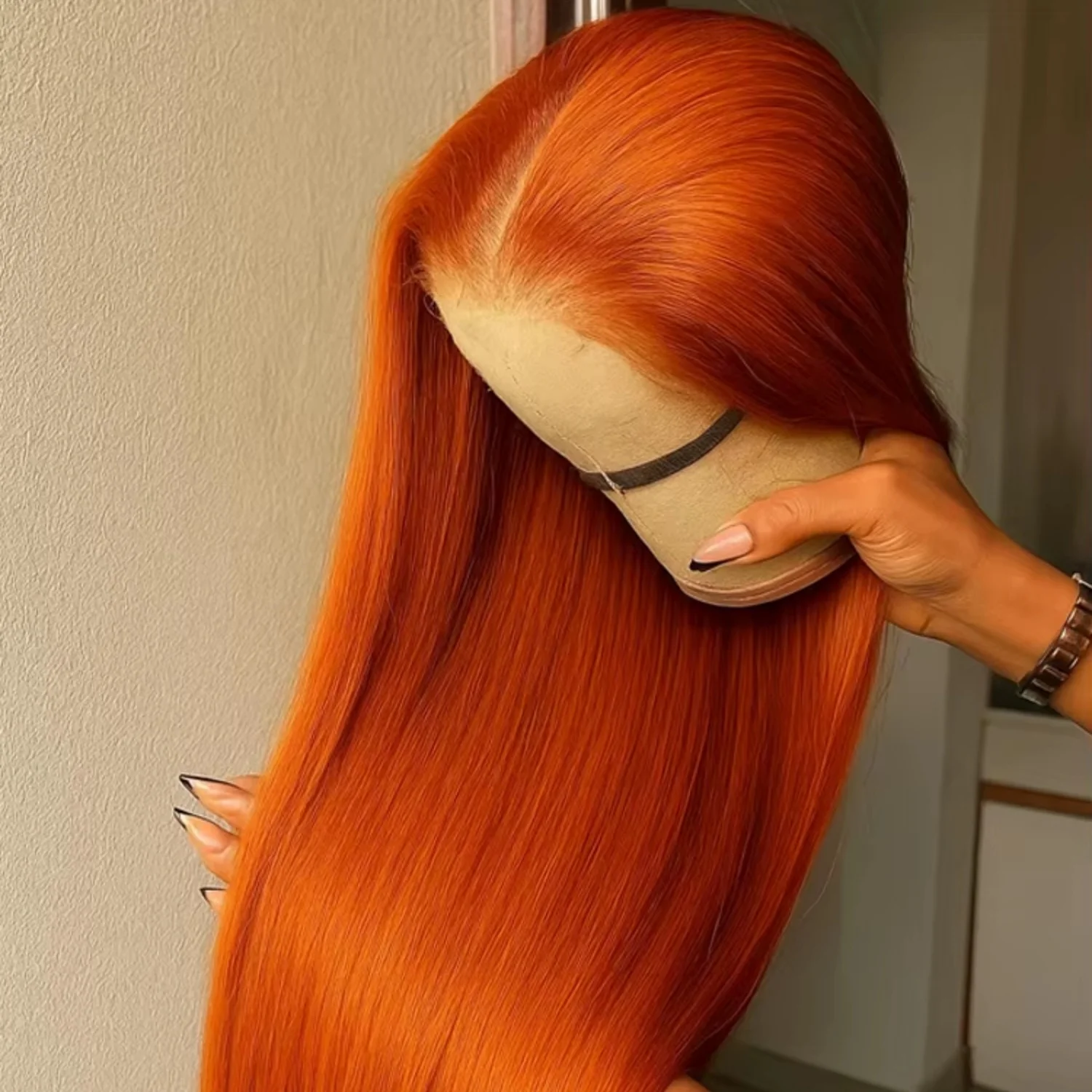 40 بوصة الزنجبيل 0 المدى العظام مستقيم Hd الدانتيل باروكة من شعر طبيعي 13x6 Hd الدانتيل أمامي 100% الملونة البرازيلي قبل قطعها الباروكات للنساء