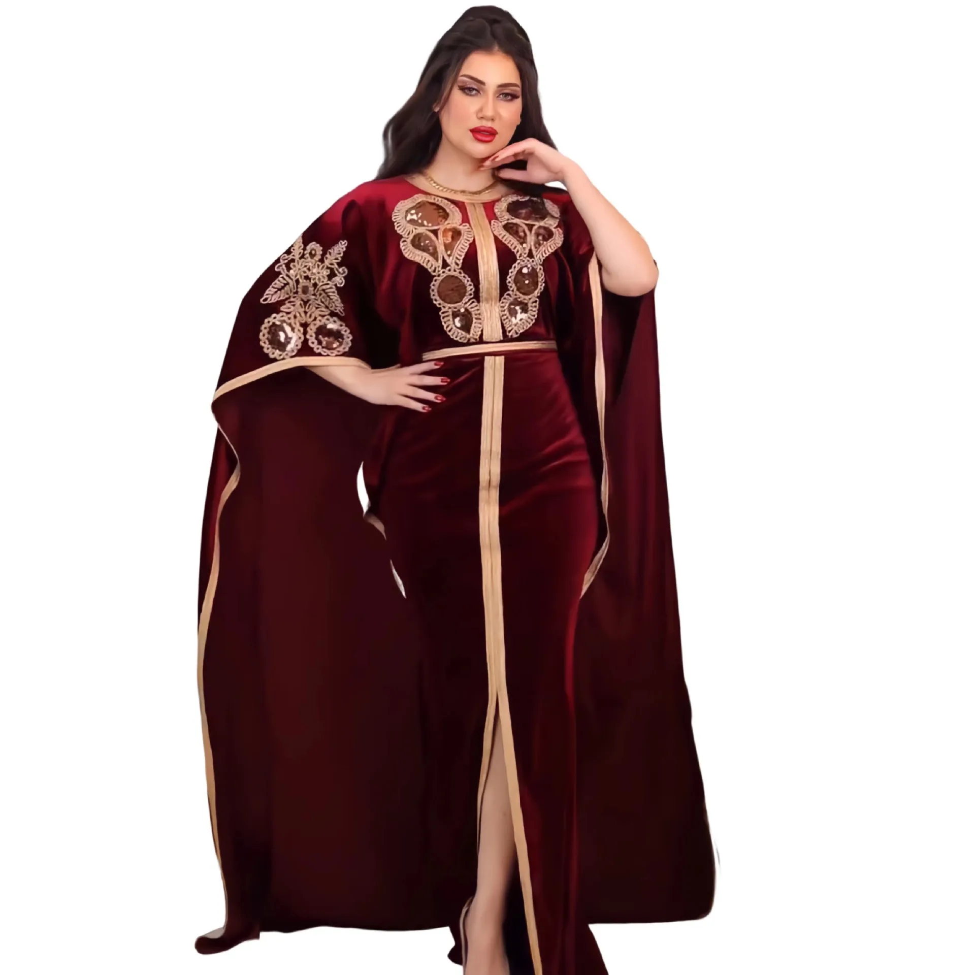 Velvet Ramadan Niqab African Dresses Islamic Clothing For Women Abaya Turkey Arabic Muslim Long Dress Robe Musulmane Vestidos