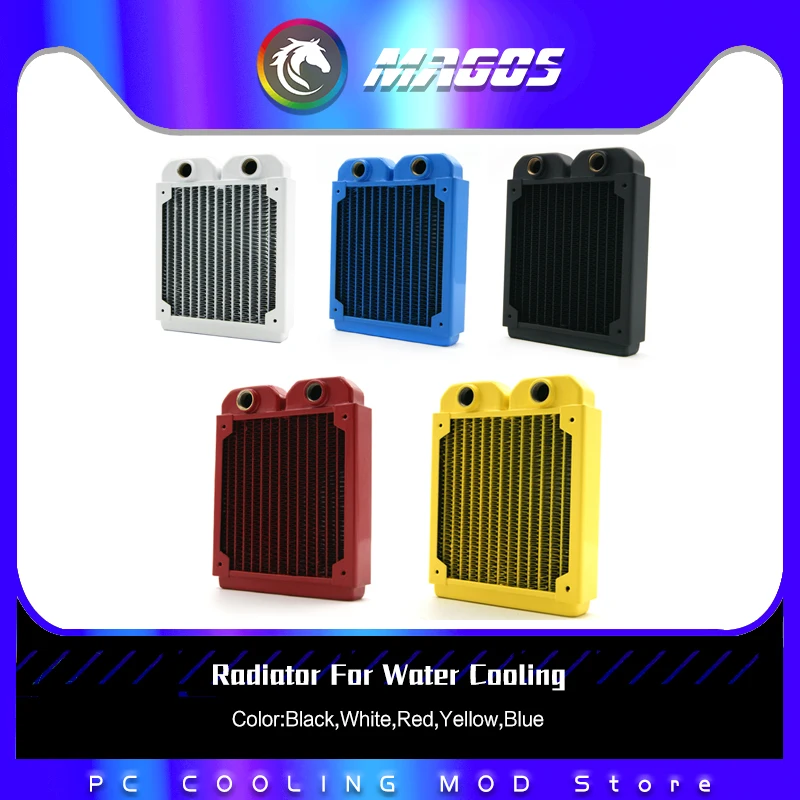 Colorful Computer Water Cooling Radiator 28MM Copper Row 120X For 120mm FAN Black/White/Blue/Red/Yellow New Arrival